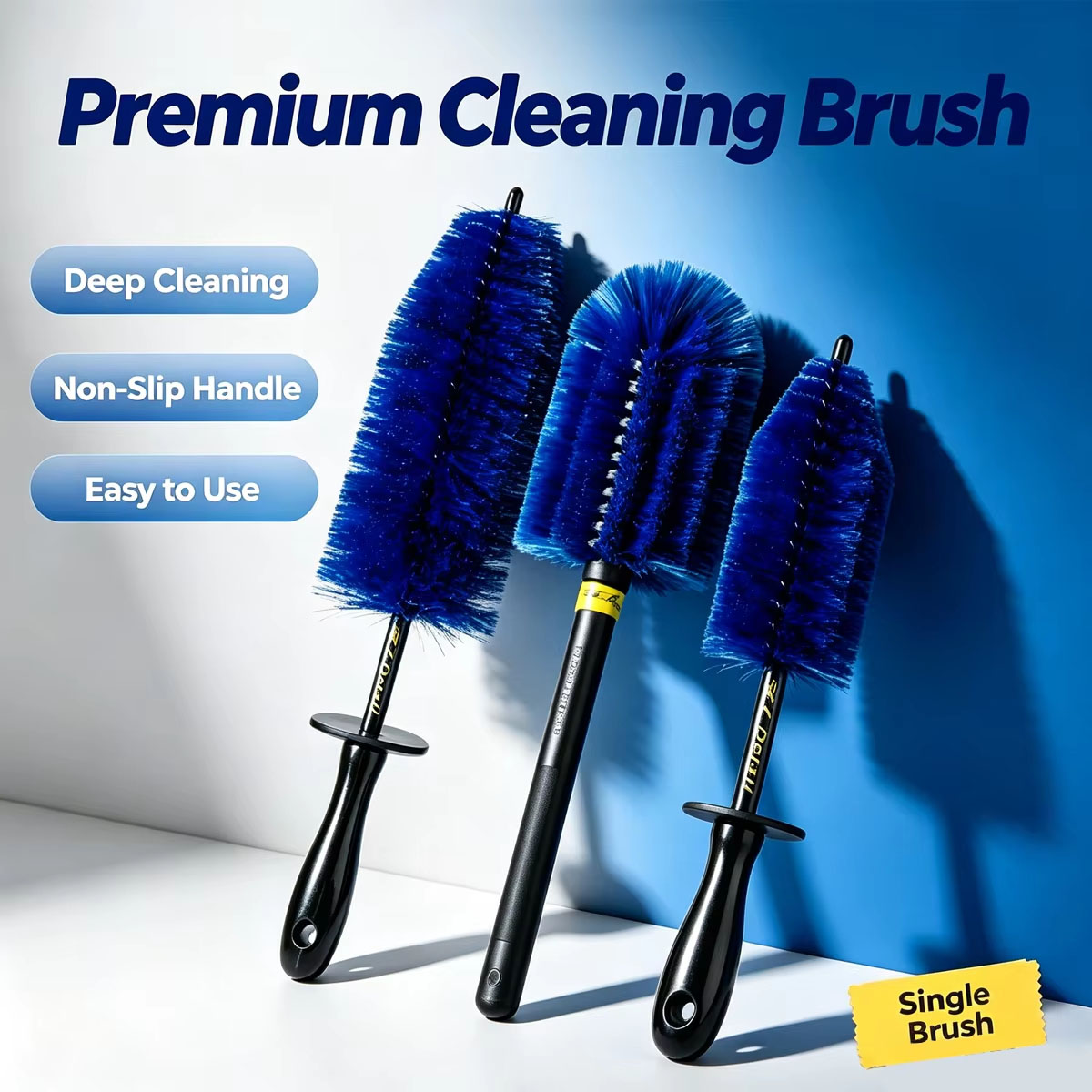 Interior Detailing Kit - Car Tire Cleaning Brush Long Handle,