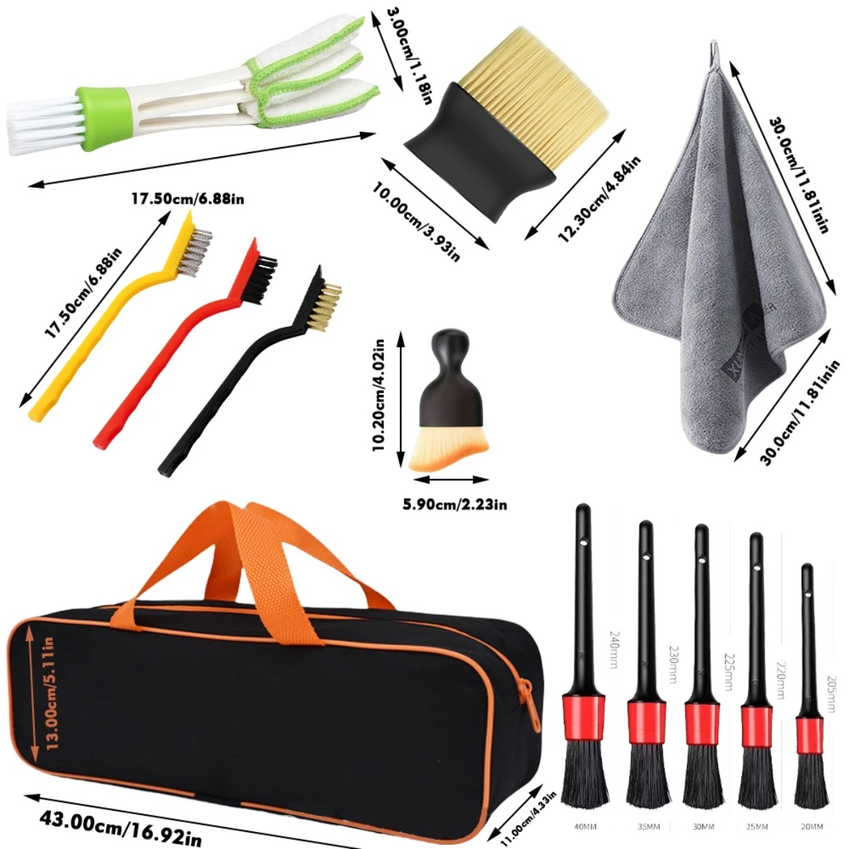 1‑15Pcs Multi‑Purpose Car Deta - Dirt Brush Interior review and price